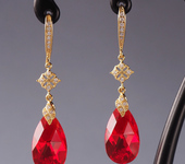 Серьги - Серьги с кристаллами Swarovski